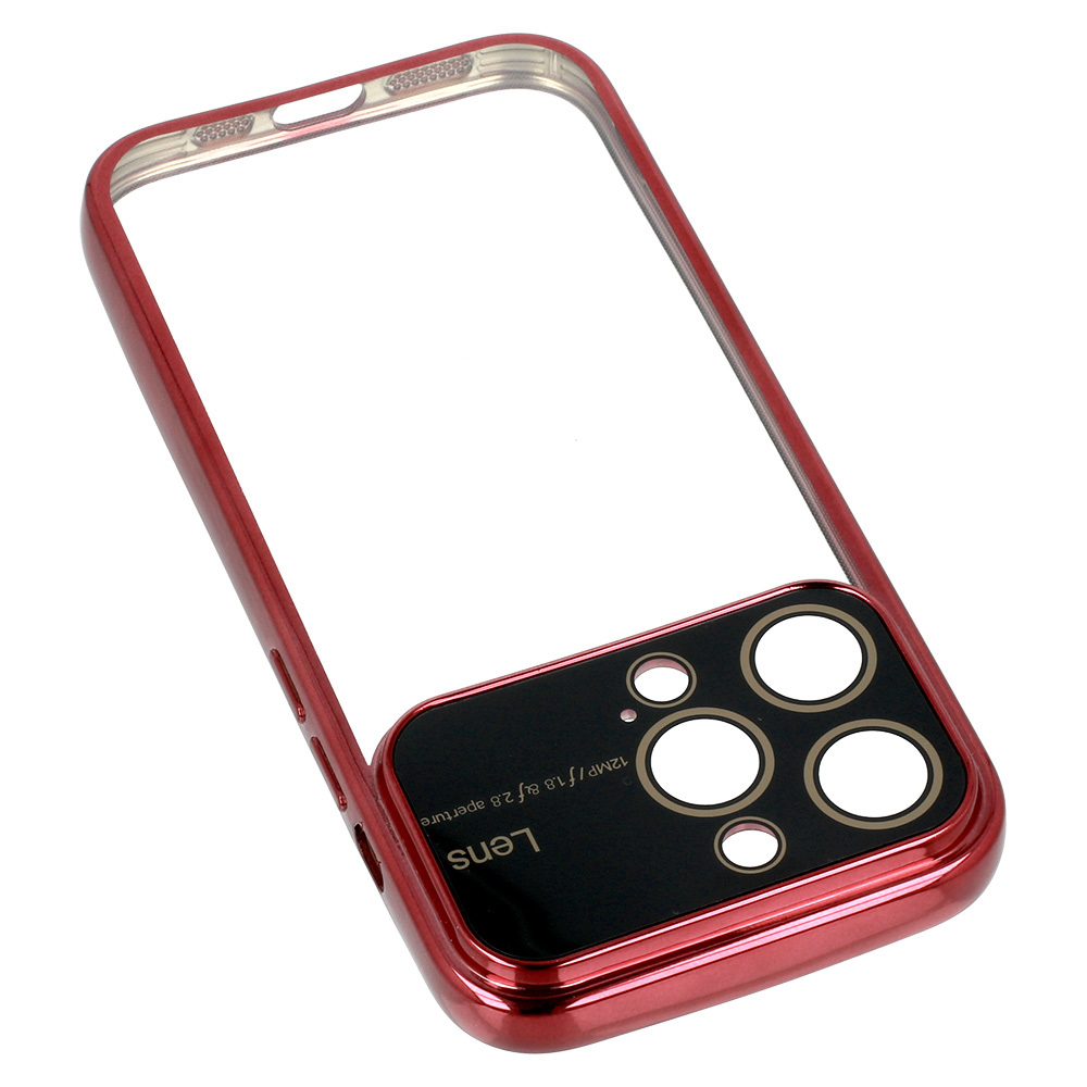 Samsung Galaxy A15 4G / Galaxy A15 5G electro lens kamera sziget védő hátlap tok (Piros)