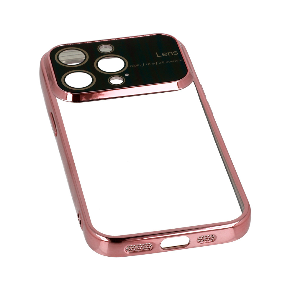 Samsung Galaxy A15 4G / Galaxy A15 5G electro lens kamera sziget védő hátlap tok (Rosegold)