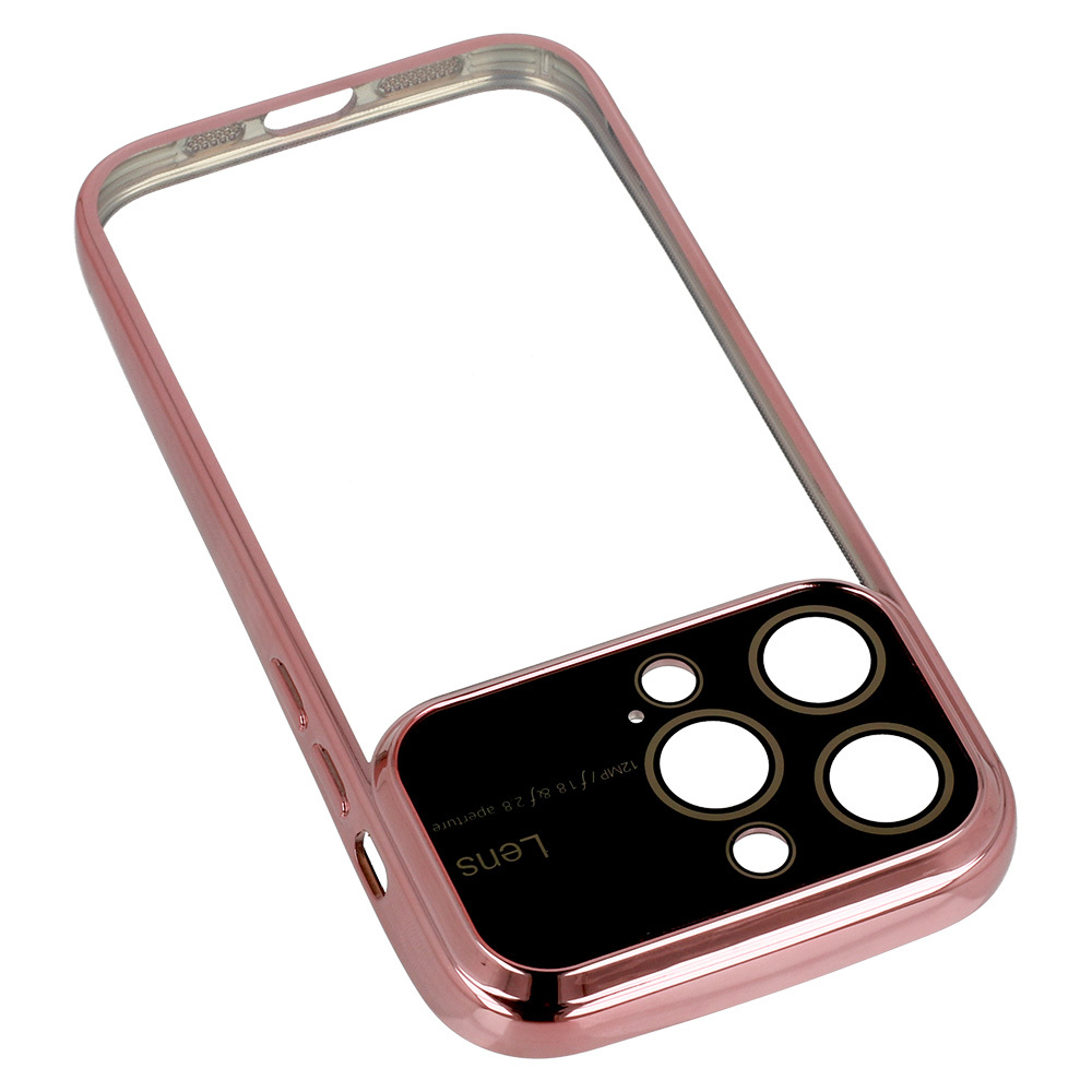 Samsung Galaxy A15 4G / Galaxy A15 5G electro lens kamera sziget védő hátlap tok (Rosegold)