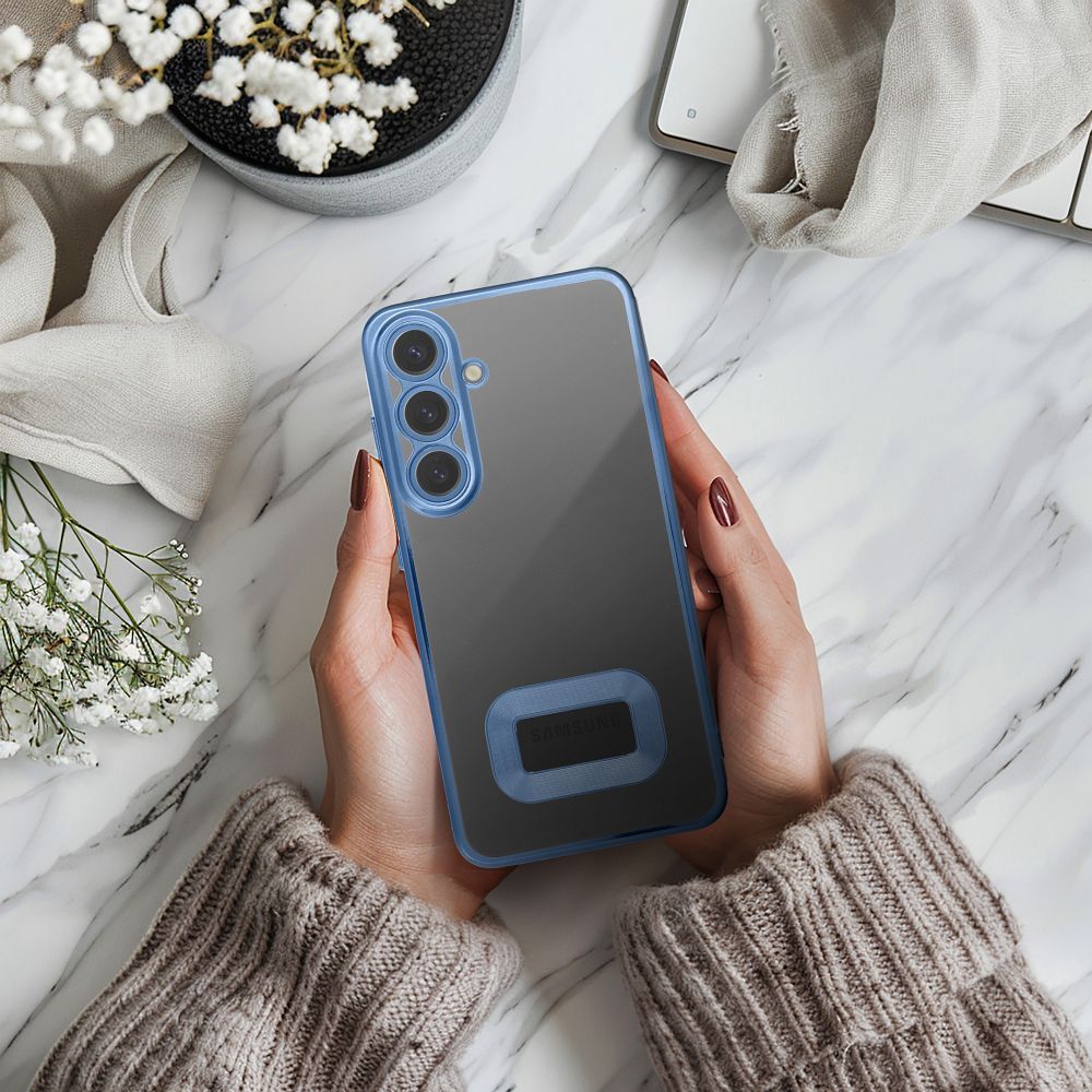 Samsung Galaxy A15 4G / Galaxy A15 5G GLAM szilikon hátlap tok (Kék)
