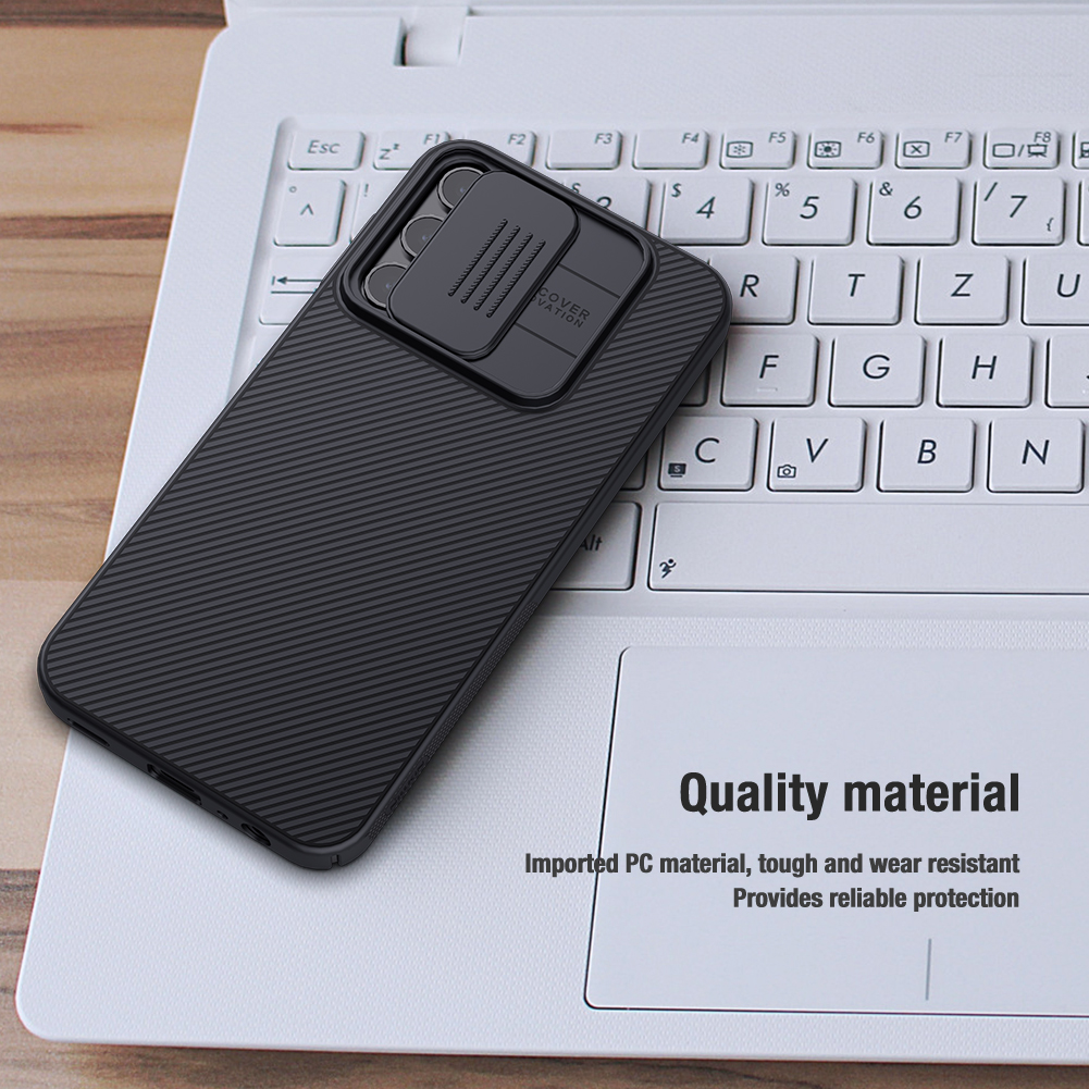 Samsung Galaxy A15 4G / Galaxy A15 5G Nillkin camshield hátlap tok (Fekete)