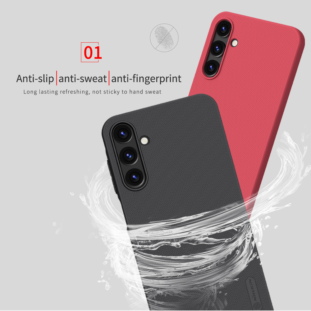 Samsung Galaxy A15 4G / Galaxy A15 5G Nillkin Super frosted strapabíró hátlap tok piros