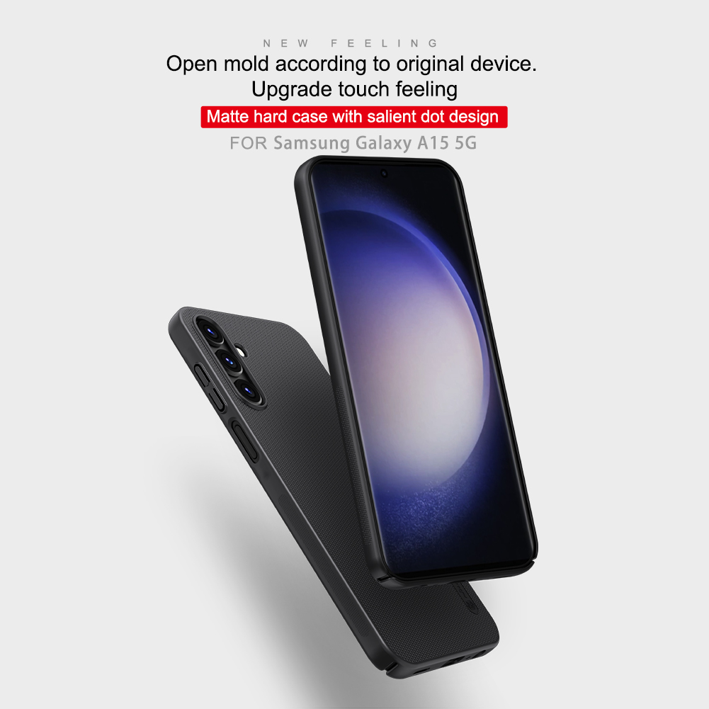 Samsung Galaxy A15 4G / Galaxy A15 5G Nillkin Super frosted strapabíró hátlap tok piros
