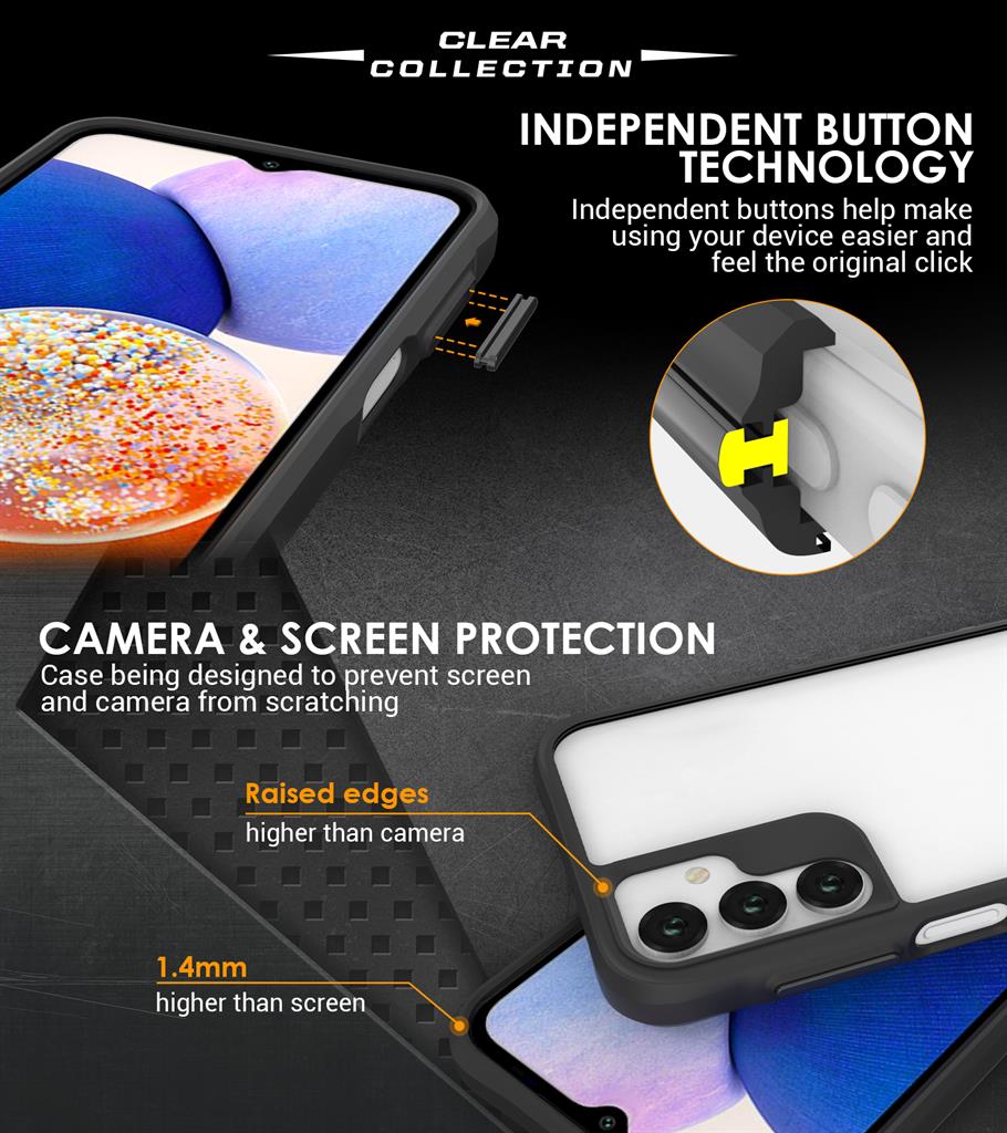 Samsung Galaxy A15 4G / Galaxy A15 5G TOKO Combat X Mode hátlap tok (Fekete) 8