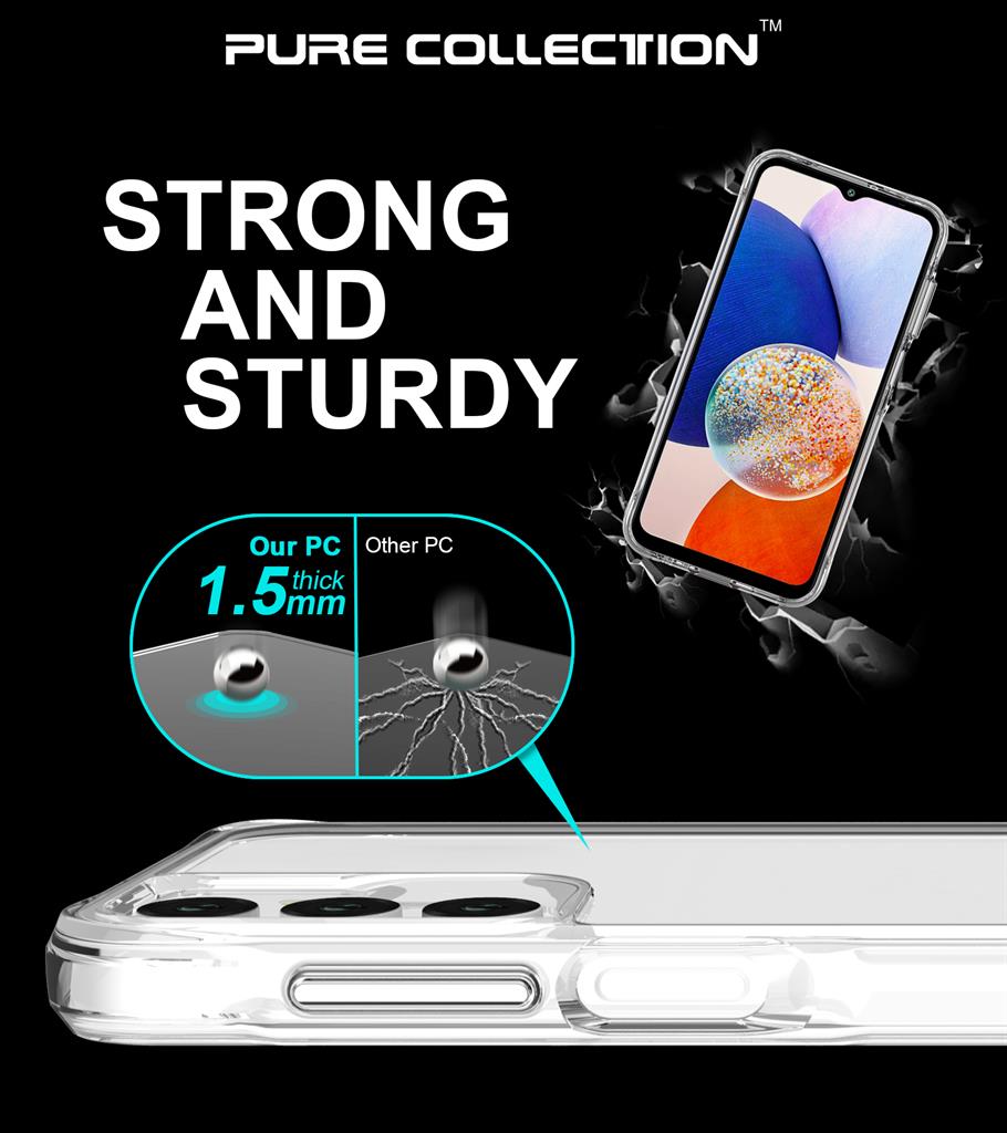 Samsung Galaxy A15 4G+Galaxy A15 5G TOKO Pure hátlap tok (Átlátszó)