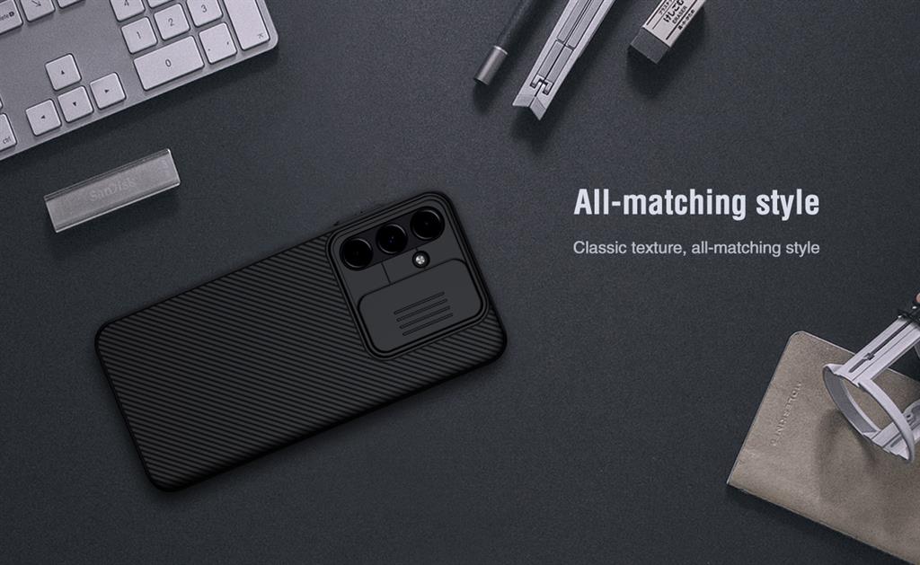 Samsung Galaxy A16 4G / Galaxy A16 5G Nillkin camshield hátlap tok (Kék)