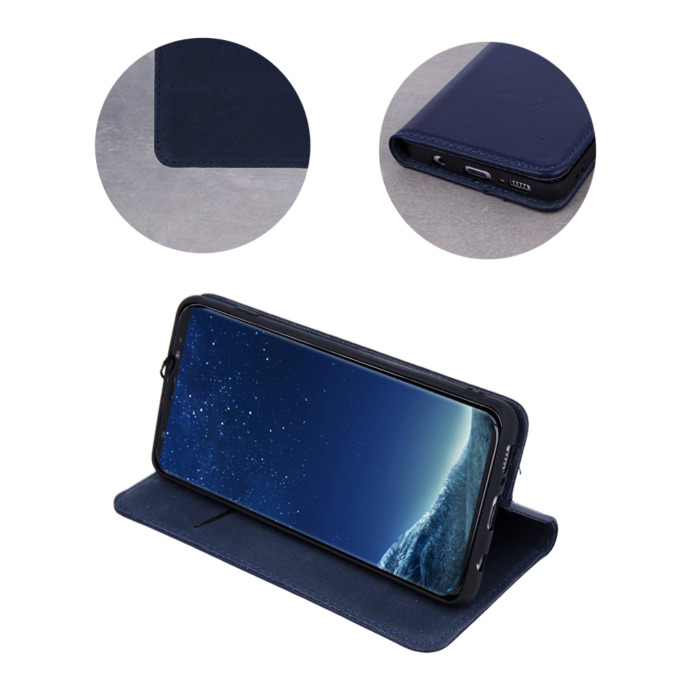 Samsung Galaxy A16 4G / Galaxy A16 5G Smart Pro bőr notesz tok (Kék)
