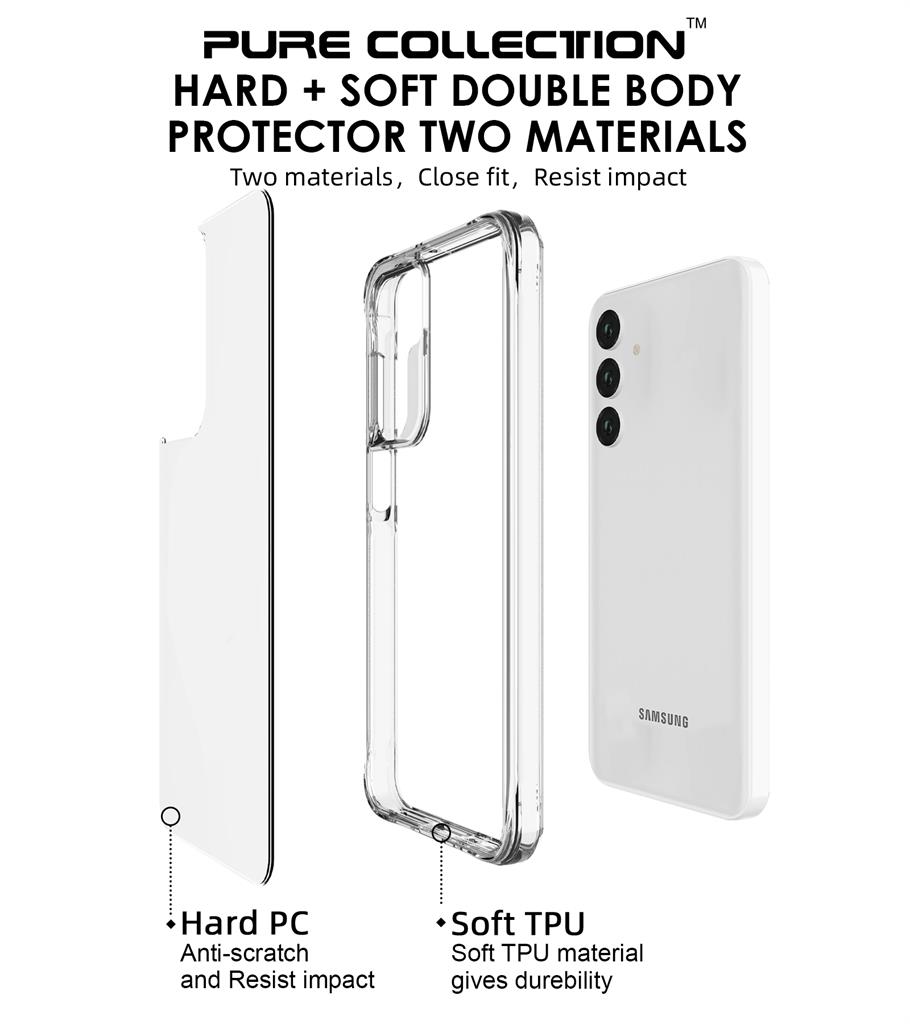 Samsung Galaxy A16 4G / Galaxy A16 5G TOKO Pure hátlap tok (Átlátszó)
