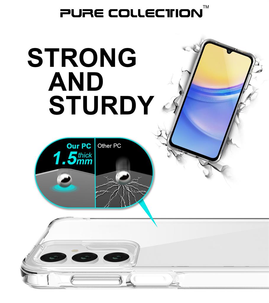 Samsung Galaxy A16 4G / Galaxy A16 5G TOKO Pure hátlap tok (Átlátszó)
