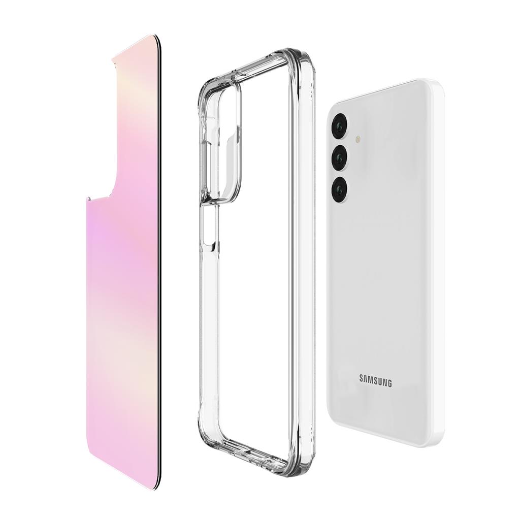 Samsung Galaxy A16 4G / Galaxy A16 5G TOKO Pure rainbow hátlap tok (Rózsaszín)