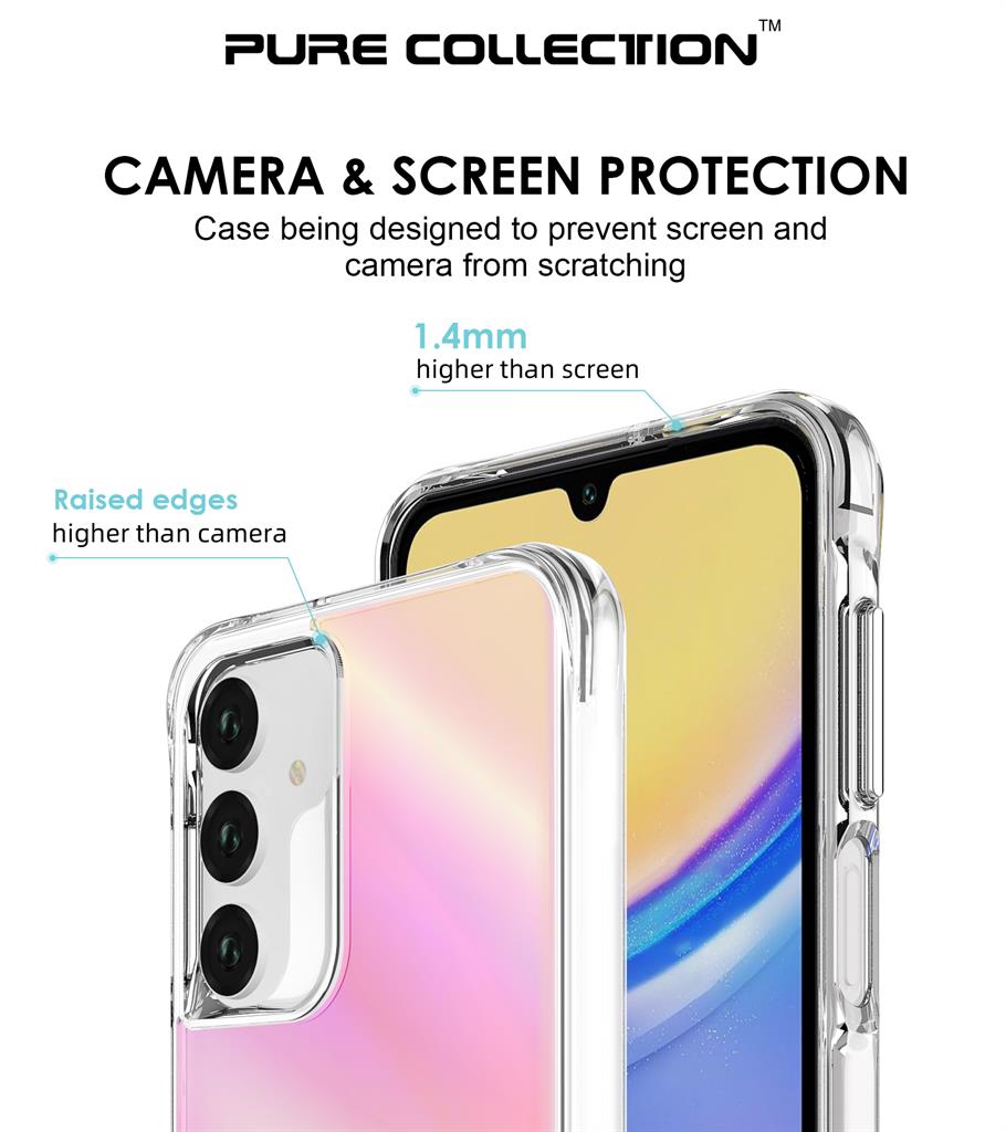 Samsung Galaxy A16 4G / Galaxy A16 5G TOKO Pure rainbow hátlap tok (Rózsaszín)