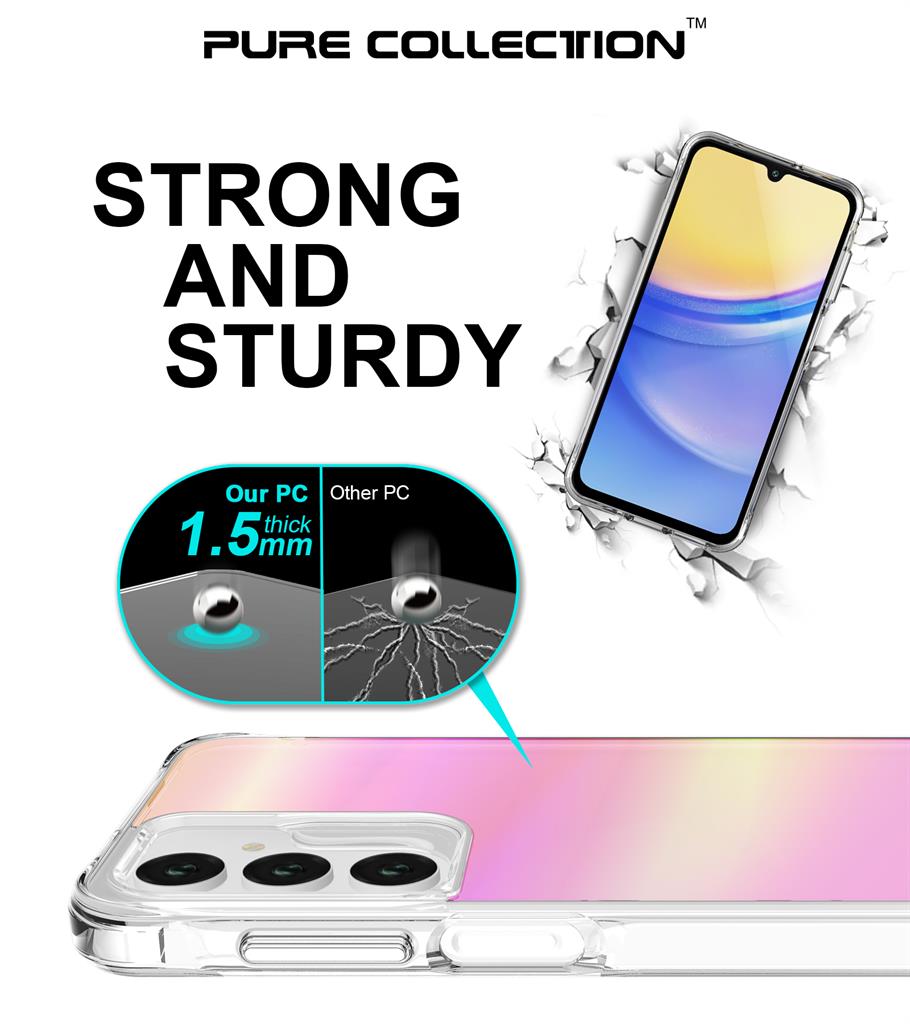 Samsung Galaxy A16 4G / Galaxy A16 5G TOKO Pure rainbow hátlap tok (Rózsaszín)