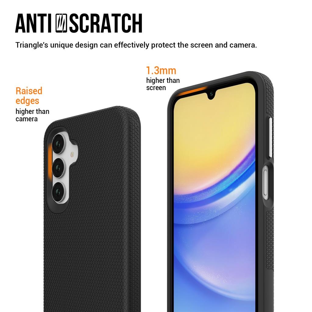 Samsung Galaxy A16 4G / Galaxy A16 5G TOKO Triangle hátlap tok (Fekete)
