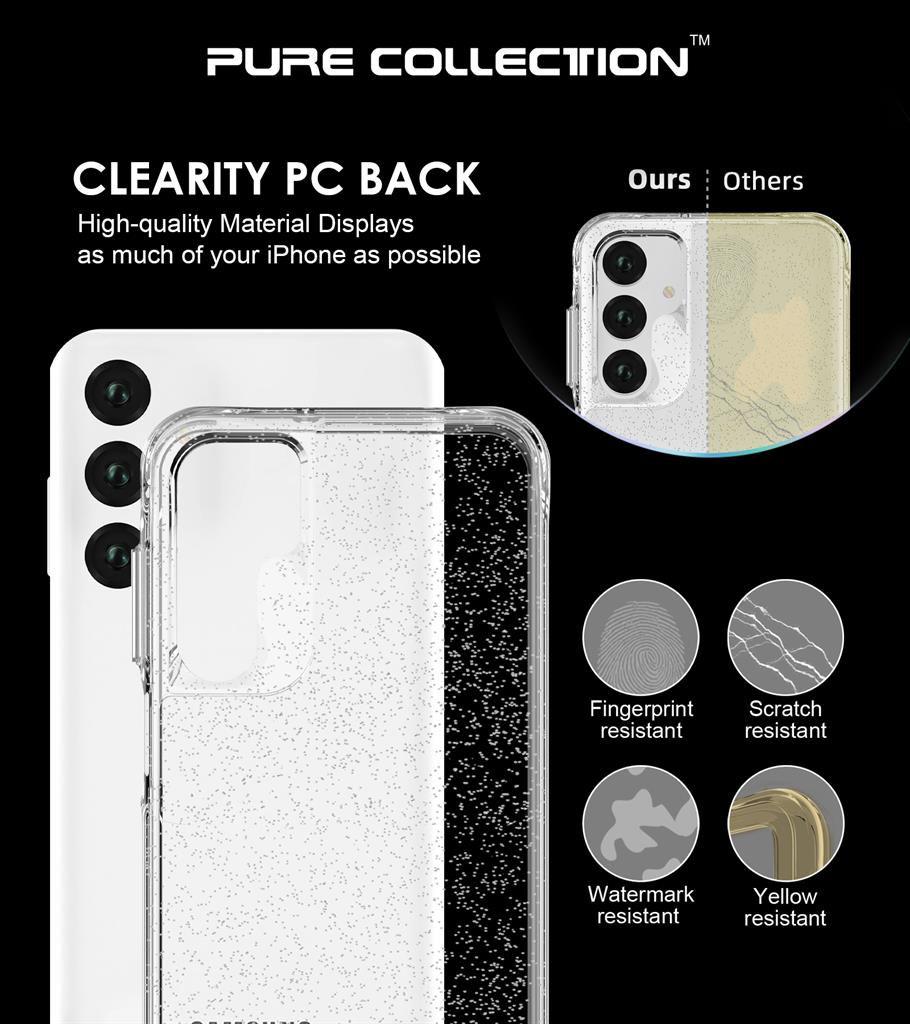 Samsung Galaxy A16 / Galaxy A36 5G TOKO Pure Glitter hátlap tok (Ezüst)