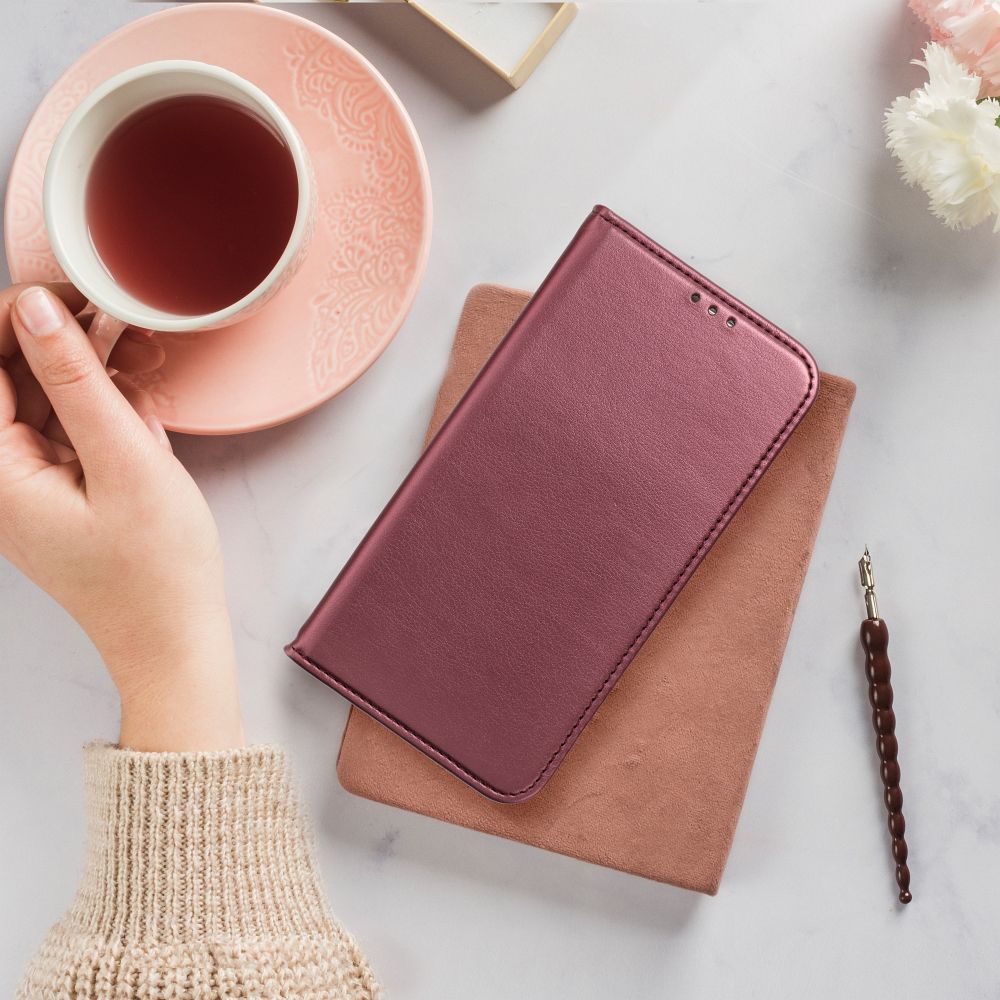 Samsung Galaxy A17 5G Smart book nyitható tok (Bordó)