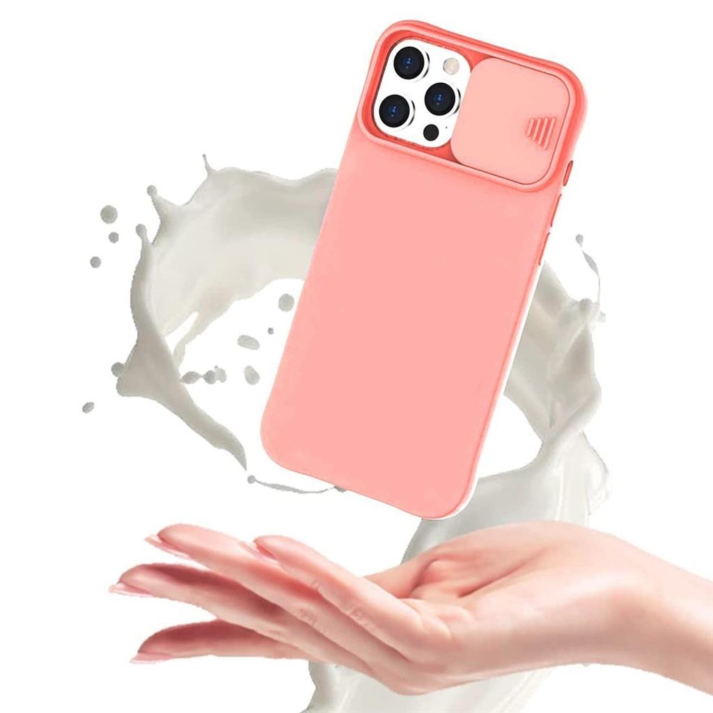 Samsung Galaxy A22 4G kamera védős szilikon hátlap tok, (barackvirág)