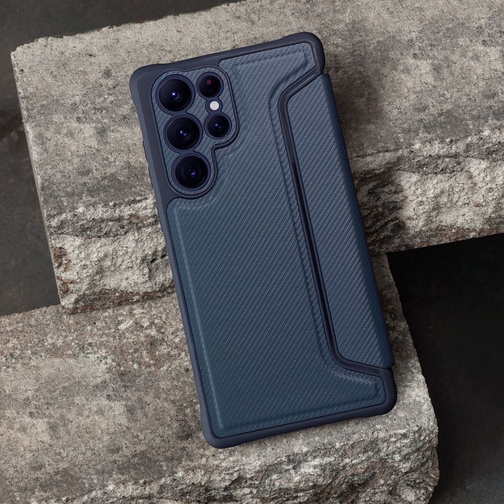 Samsung Galaxy A23 5G Razor mágneses ütésálló notesz tok (Kék)