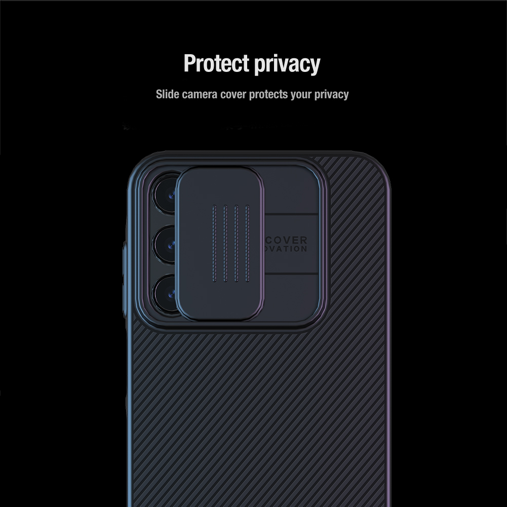 Samsung Galaxy A25 5G Nillkin camshield hátlap tok (Kék)