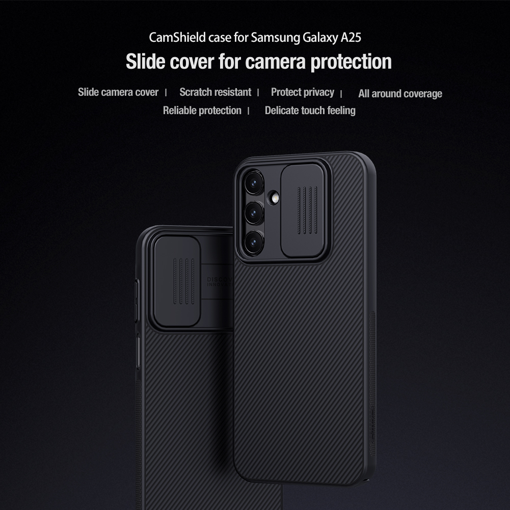 Samsung Galaxy A25 5G Nillkin camshield hátlap tok (Kék)