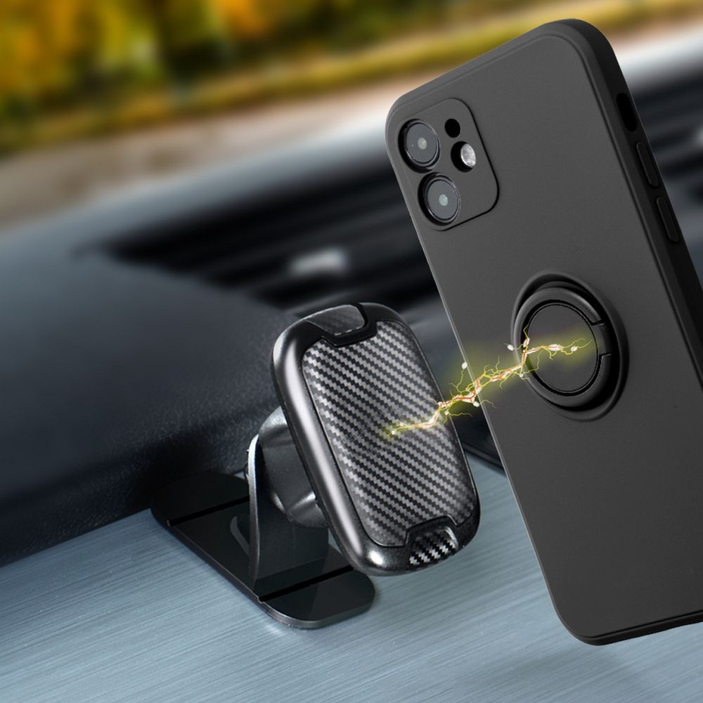 Samsung Galaxy A25 5G silicone ring hátlap tok (Fekete)