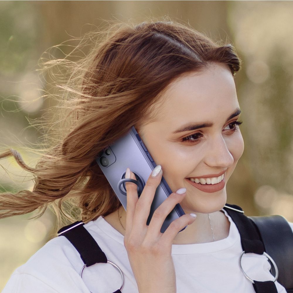 Samsung Galaxy A25 5G silicone ring hátlap tok (Lila)