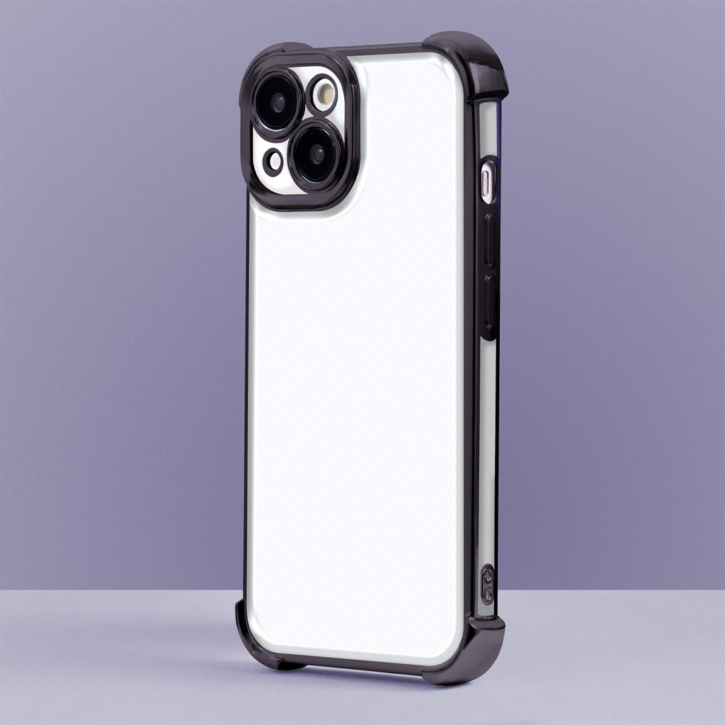 Samsung Galaxy A26 5G Anti shock chrome hátlap tok (Fekete)