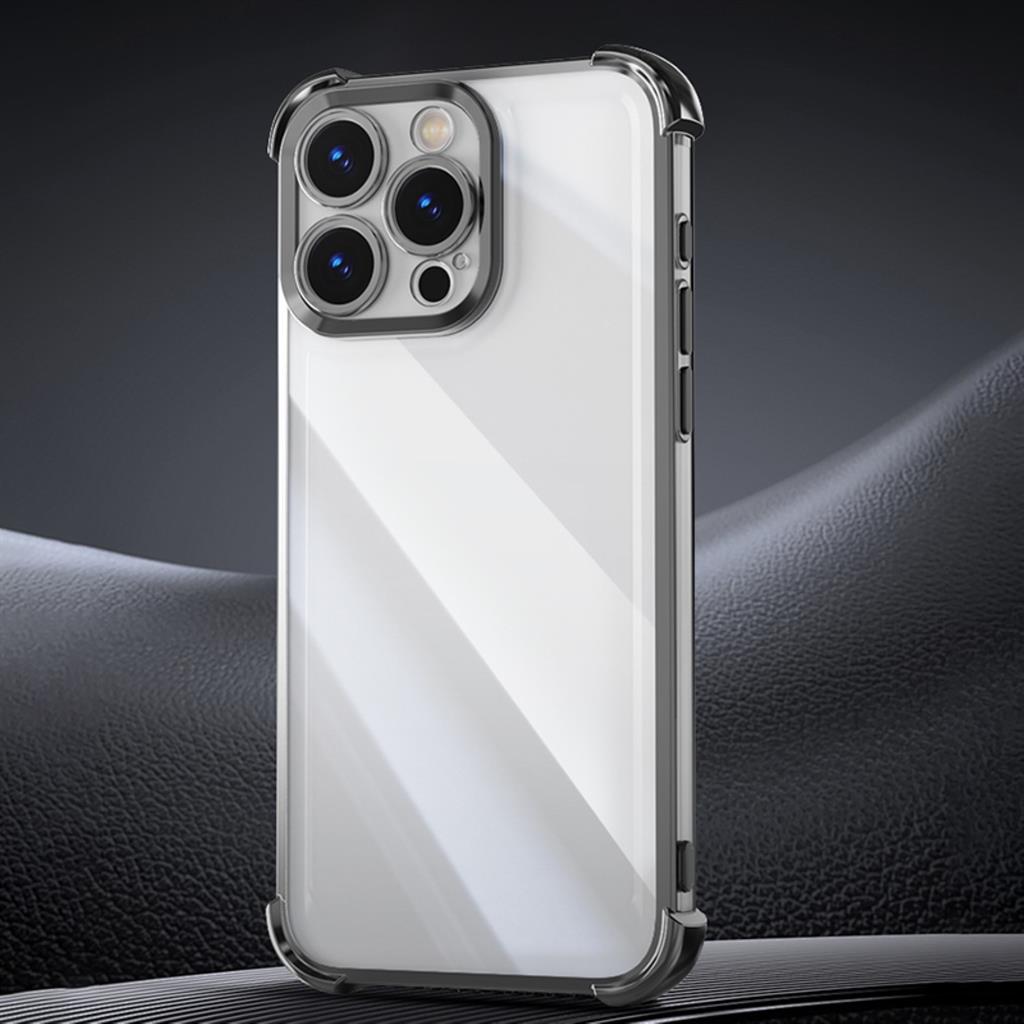 Samsung Galaxy A26 5G Anti shock chrome hátlap tok (Fekete)
