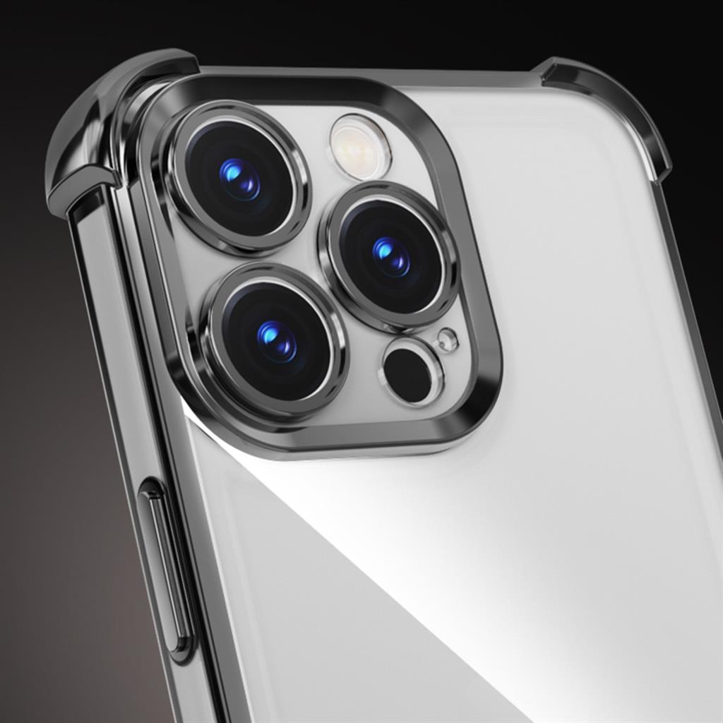 Samsung Galaxy A26 5G Anti shock chrome hátlap tok (Fekete)