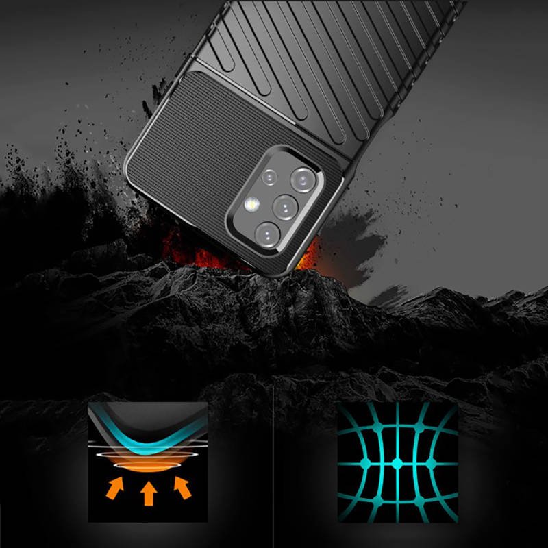 Samsung Galaxy A32 4G thunder hátlap tok, (Fekete) 3