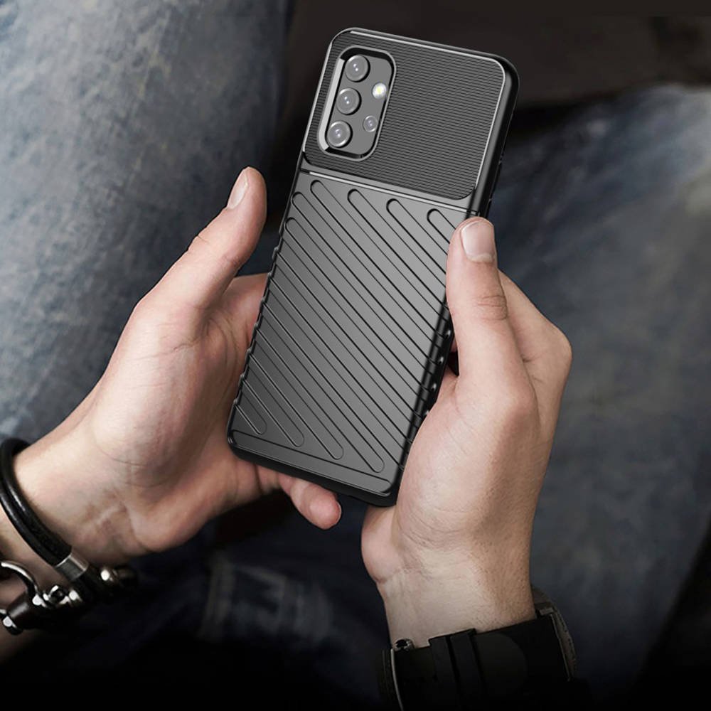 Samsung Galaxy A32 4G thunder hátlap tok, (Fekete) 5