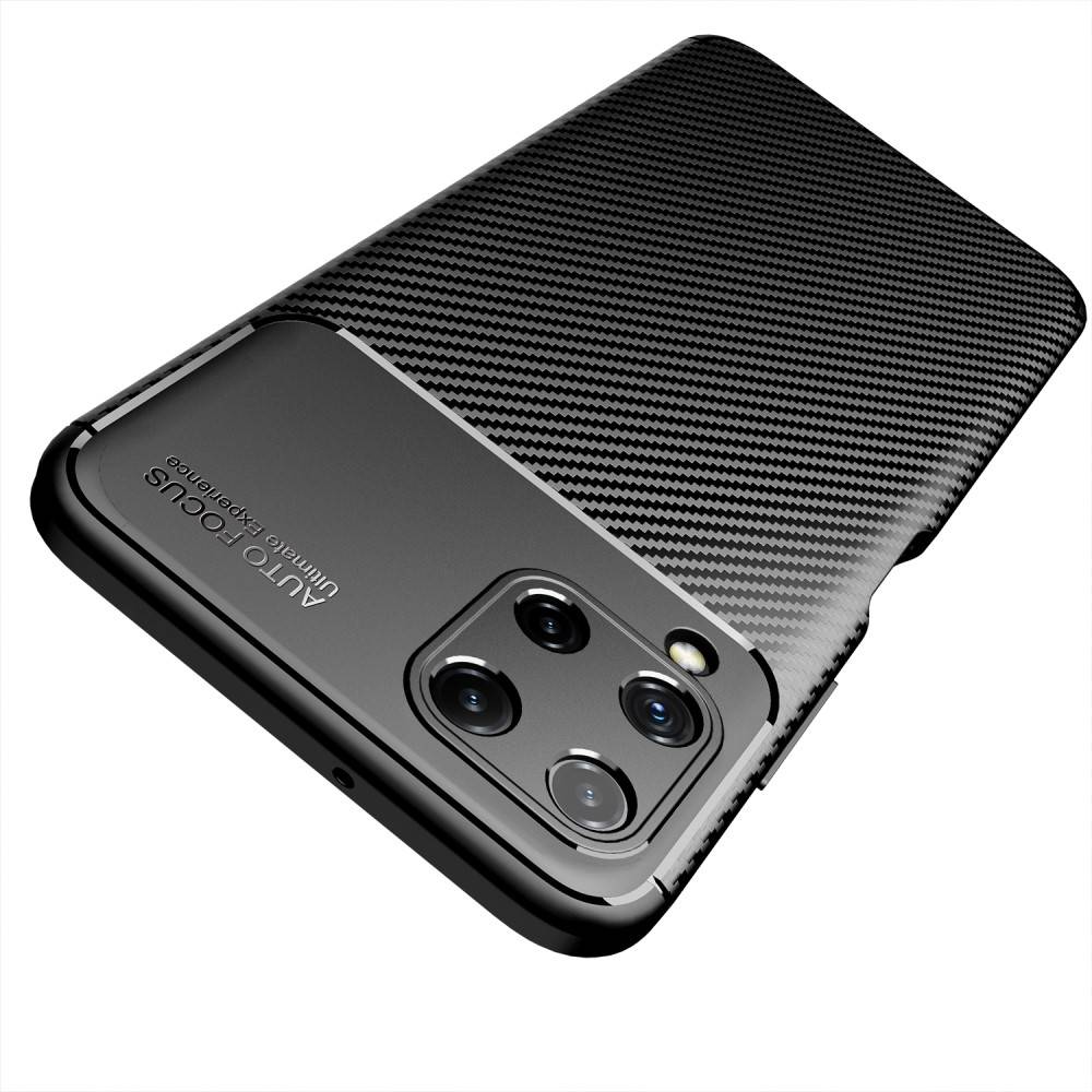 Samsung Galaxy A32 5G carbon fiber szilikon hátlap tok, (Fekete) 0