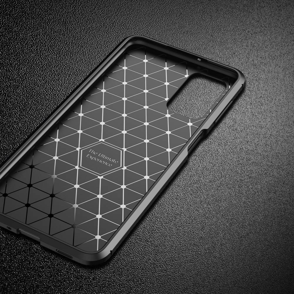 Samsung Galaxy A32 5G carbon fiber szilikon hátlap tok, (Kék) 0