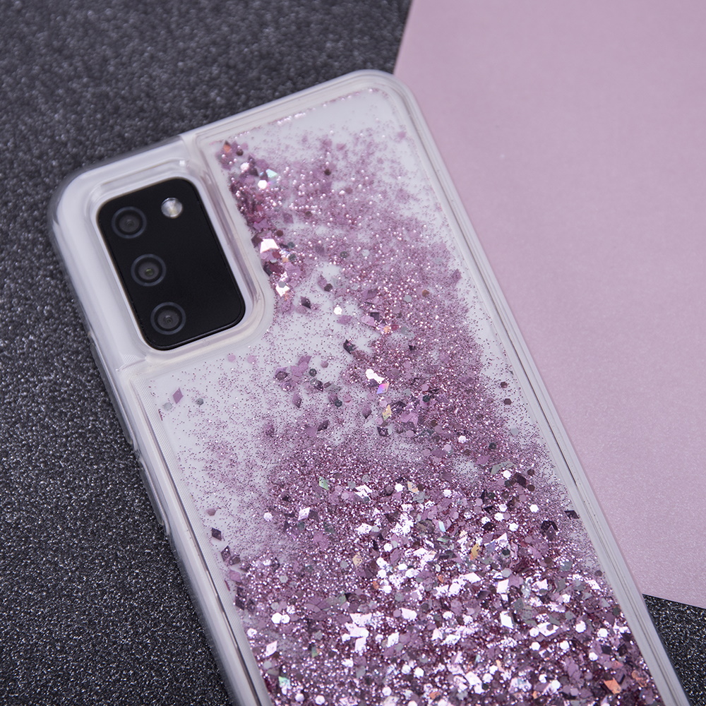 Samsung Galaxy A33 5G folyékony glitter hátlap tok (Lila) 3
