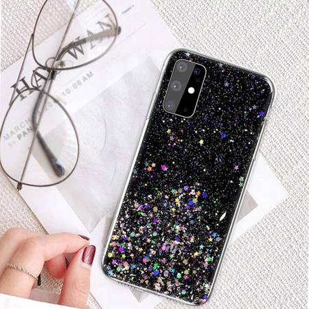 Samsung Galaxy A33 5G glue glitter hátlap tok (Fekete) 0