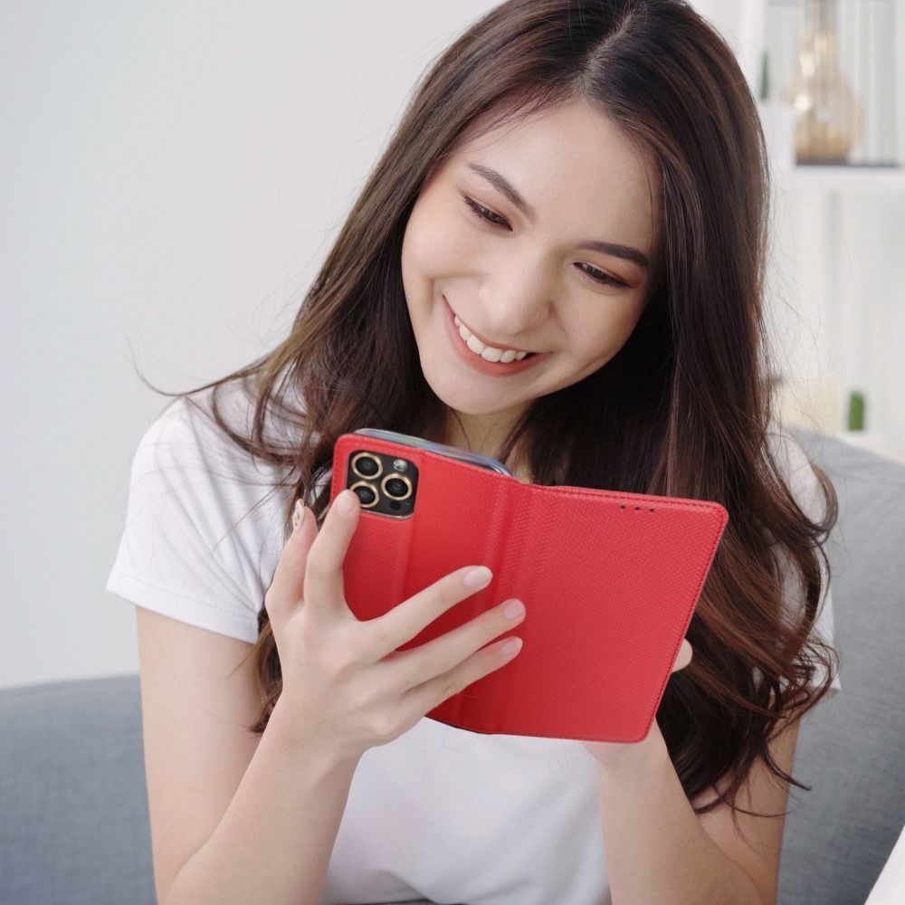 Samsung Galaxy A33 5G smart book mágneses notesz tok (Piros)