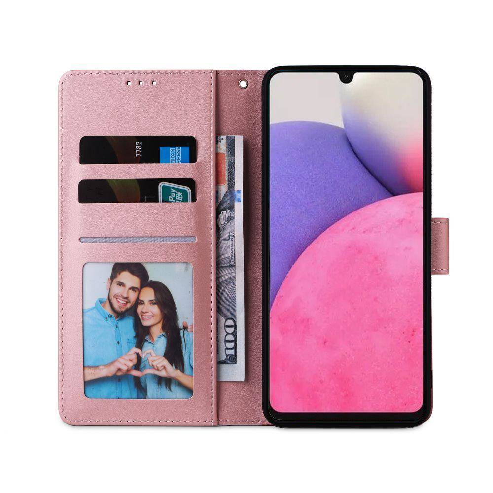 Samsung Galaxy A33 5G Tech Protect Wallet Floral notesz tok (rózsa minta) 0