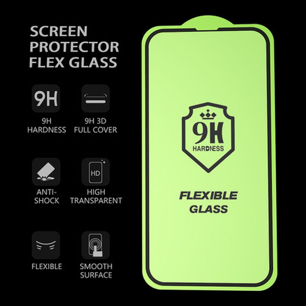 Samsung Galaxy A34 5G 5D flexibilis hybrid üvegfólia átlátszó (fekete peremmel) 5