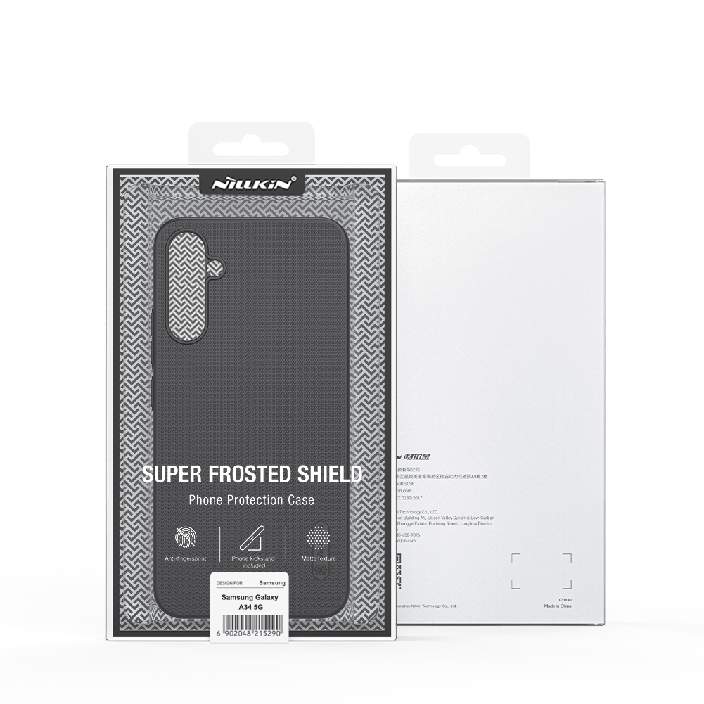 Samsung Galaxy A34 5G Nillkin Super frosted strapabíró hátlap tok fekete