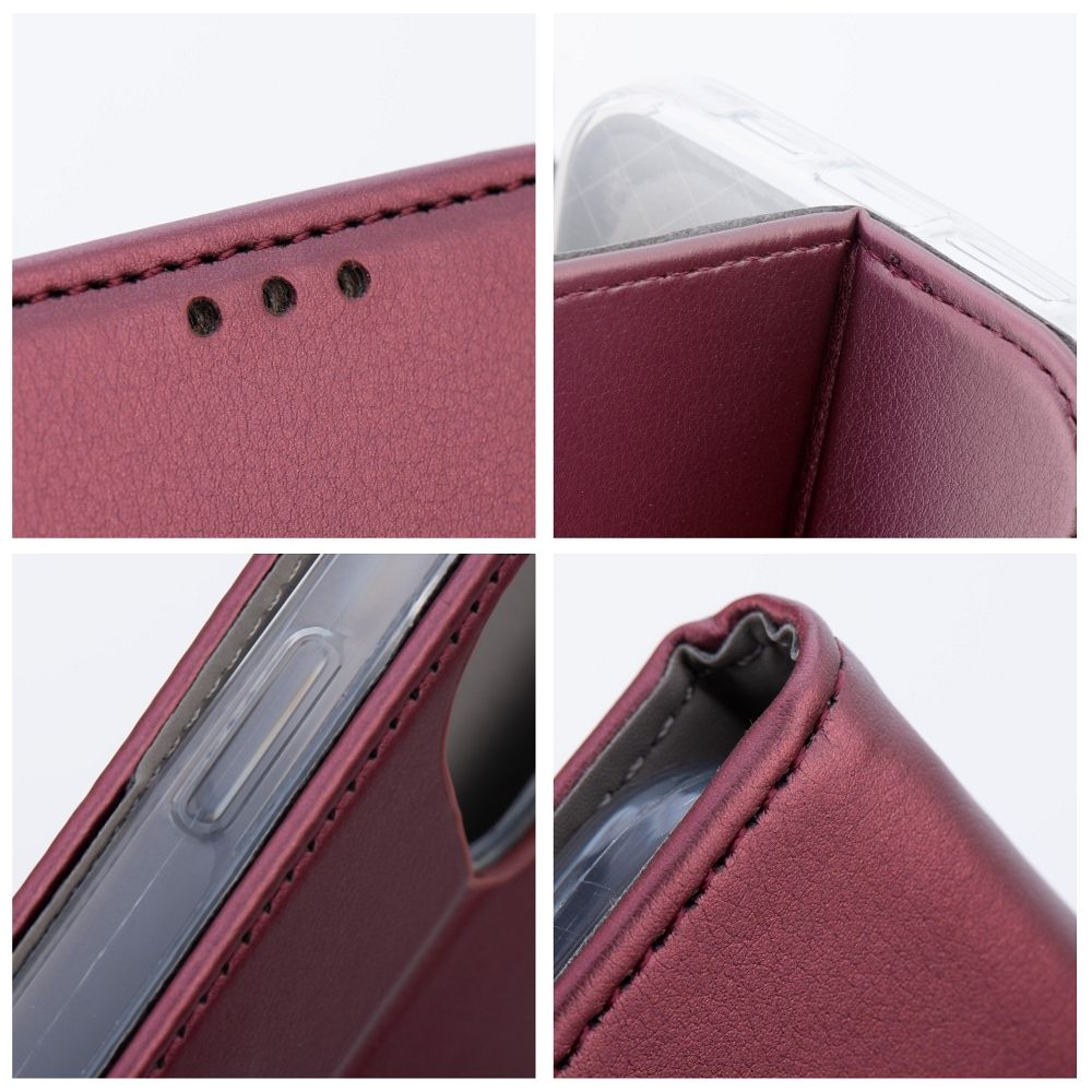 Samsung Galaxy A34 5G smart magneto mágneses notesz tok (Bordó) 2