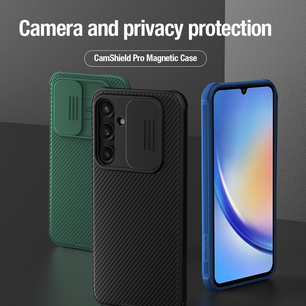 Samsung Galaxy A35 Nillkin camshield pro kameravédős hátlap tok (Fekete)