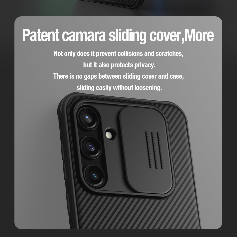 Samsung Galaxy A35 Nillkin camshield pro kameravédős hátlap tok (Fekete)