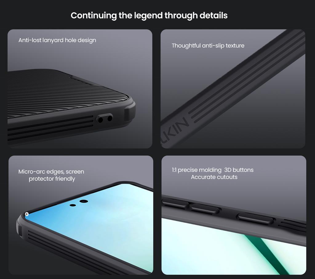 Samsung Galaxy A36 5G Nillkin camshield pro kameravédős hátlap tok (Fekete)