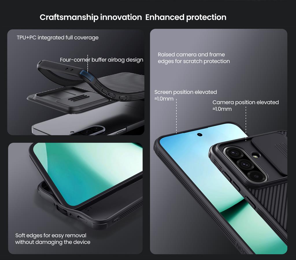 Samsung Galaxy A36 5G Nillkin camshield pro kameravédős hátlap tok (Kék)