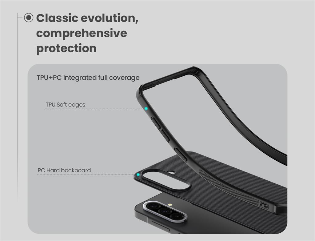Samsung Galaxy A36 5G Nillkin Super frosted shield pro magsafe strapabíró hátlap tok (Fekete)