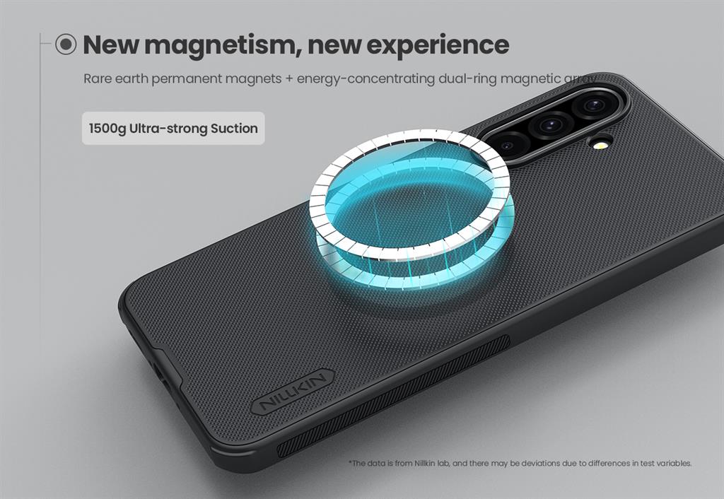 Samsung Galaxy A36 5G Nillkin Super frosted shield pro magsafe strapabíró hátlap tok (Fekete)