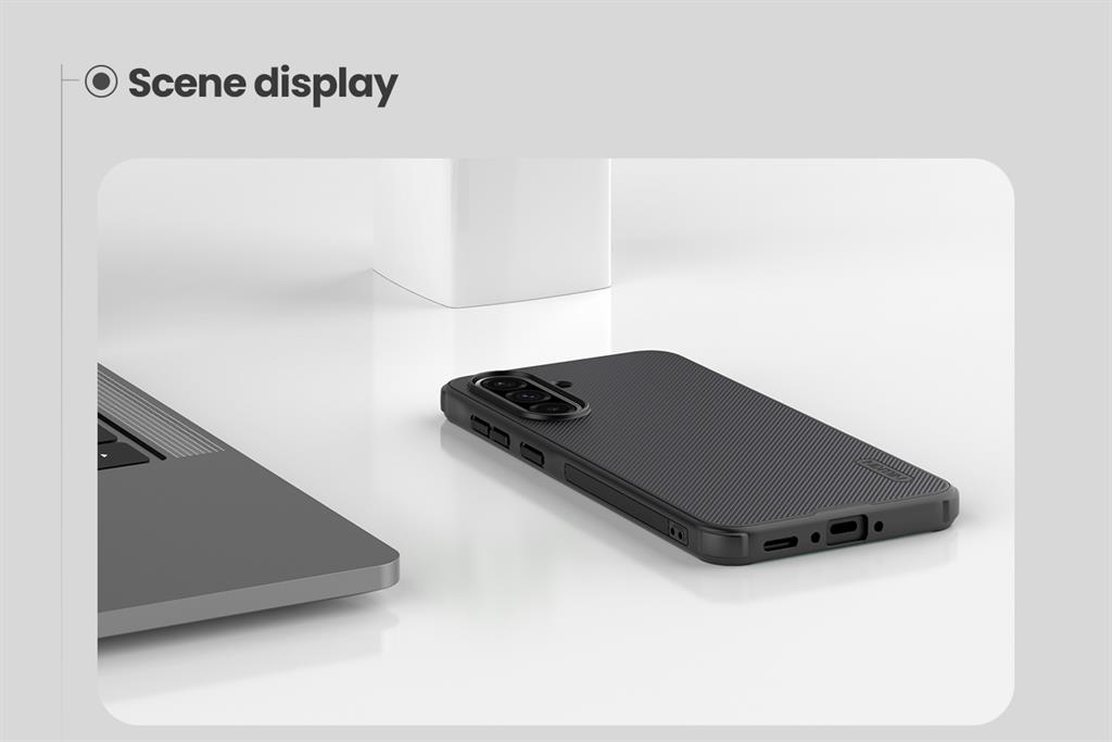 Samsung Galaxy A36 5G Nillkin Super frosted strapabíró hátlap tok (Fekete)