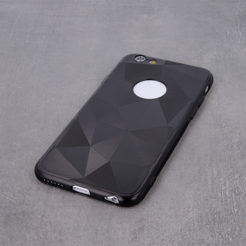 Samsung Galaxy A40 geometric matt hátlap tok (Fekete)