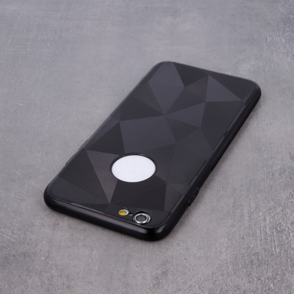 Samsung Galaxy A40 geometric matt hátlap tok (Fekete)