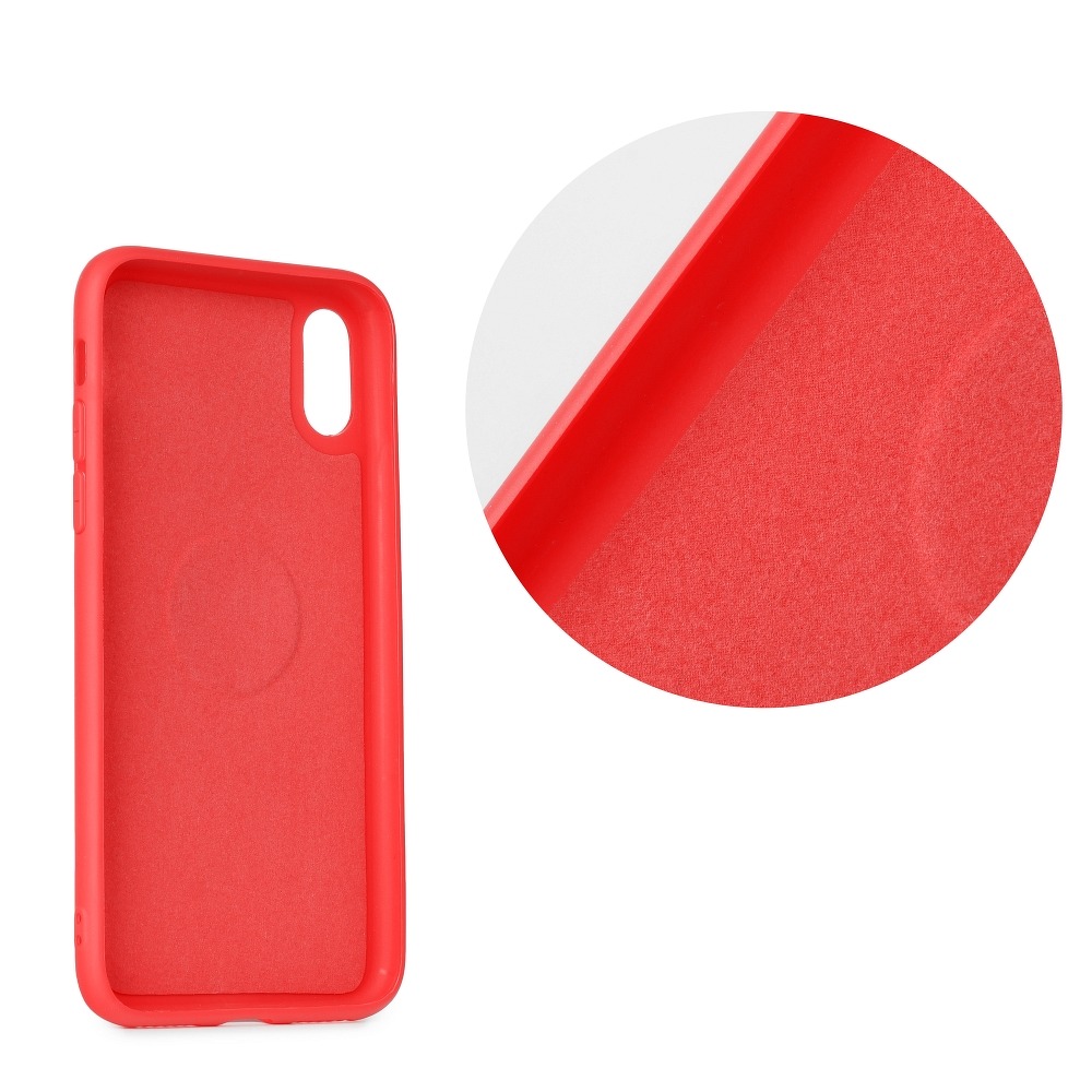 Samsung Galaxy A50 / Galaxy A30s / Galaxy A50s liquid silicone mágneses autós tartó kompatibilis hátlap tok (Piros) 0