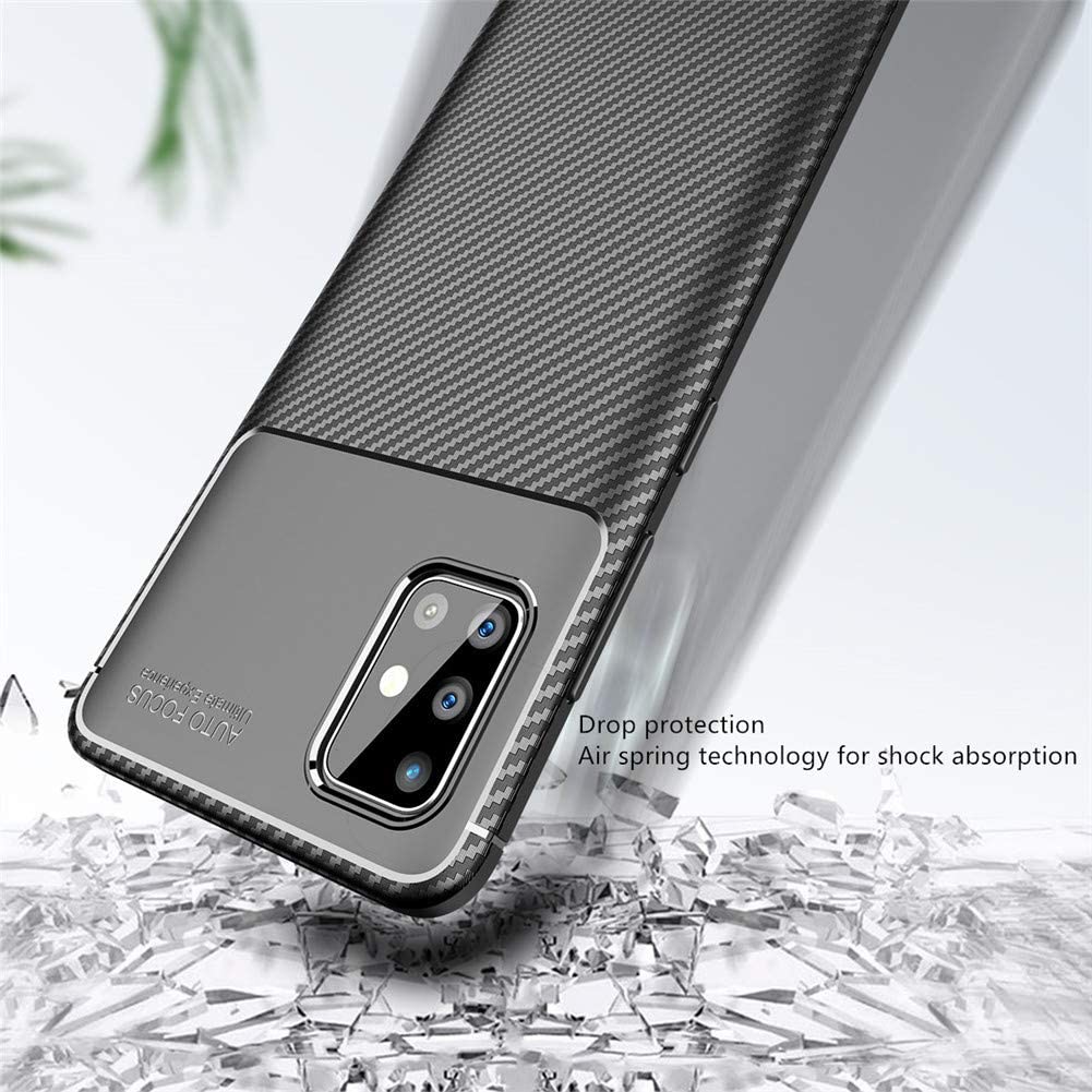 Samsung Galaxy A51 carbon fiber szilikon hátlap tok, (Fekete) 3